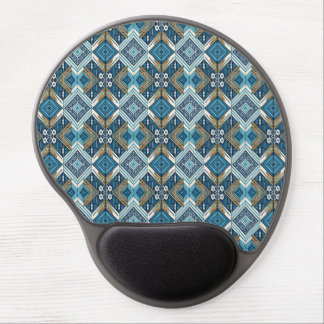 Blaue symetrisches Boho Muster 18583 b xl Gel Mousepad