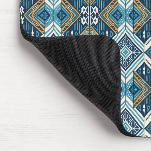 Blaue Symetrisches Boho Muster 18583 b xl Mousepad (Ecke)