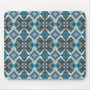 Blaue Symetrisches Boho Muster 18583 b xl Mousepad
