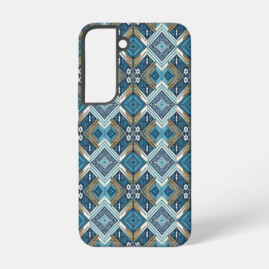 Blaue Symetrisches Boho Muster 18583 b xl Samsung Galaxy Hülle (Rückseite)