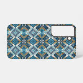 Blaue Symetrisches Boho Muster 18583 b xl Samsung Galaxy Hülle (Rückseite (Horizontal))