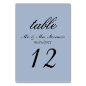 Blaue Tabellennummer Tischnummer (Vorderseite)