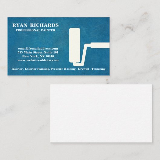 Blaue Tafel-Haus-Malerei Visitenkarte (Vorne/Hinten)