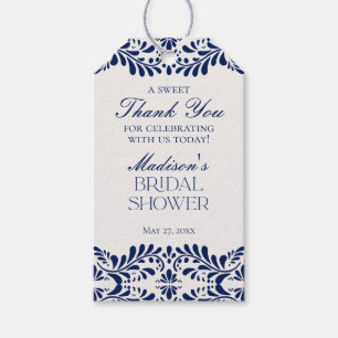 Blaue Talavera Fliese Fiesta-Brautparty-Geschenkpa Geschenkanhänger