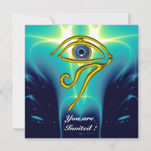 BLAUE TALISMAN, Aqua blue, Aquamarin Einladung