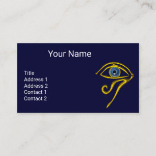 BLAUE TALISMAN, GOLD HORUS AUGE Ägyptische Göttlic Visitenkarte