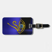 BLAUE TALISMAN / GOLD HORUS AUGE GEPÄCKANHÄNGER (Vorderseite horizontal)