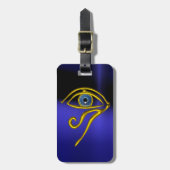 BLAUE TALISMAN / GOLD HORUS AUGE GEPÄCKANHÄNGER (Vorderseite vertikal)