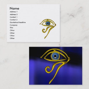 BLAUE TALISMAN / GOLD HORUS AUGE Göttlichkeit Weiß Visitenkarte