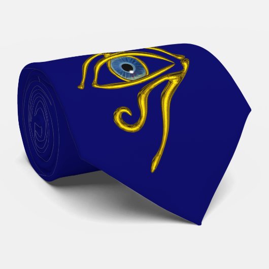 BLAUE TALISMAN / GOLD HORUS AUGE KRAWATTE (Gerollt)