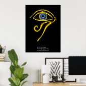 BLAUE TALISMAN / GOLD HORUS AUGE POSTER (Heimbüro)