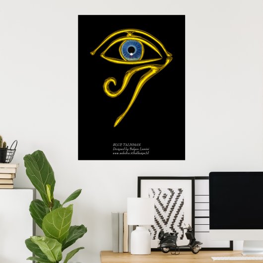 BLAUE TALISMAN / GOLD HORUS AUGE POSTER (Heimbüro)