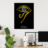BLAUE TALISMAN / GOLD HORUS AUGE POSTER (Heimbüro)