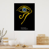 BLAUE TALISMAN / GOLD HORUS AUGE POSTER (Küche)