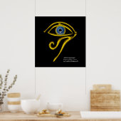 BLAUE TALISMAN / GOLD HORUS AUGE POSTER (Küche)