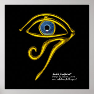 BLAUE TALISMAN / GOLD HORUS AUGE POSTER