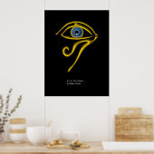 BLAUE TALISMAN / GOLD HORUS AUGE POSTER (Küche)