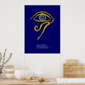 BLAUE TALISMAN / GOLD HORUS AUGE POSTER (Küche)