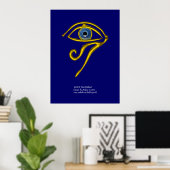 BLAUE TALISMAN / GOLD HORUS AUGE POSTER (Heimbüro)