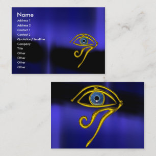 BLAUE TALISMAN / GOLD HORUS AUGE VISITENKARTE