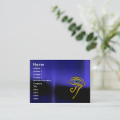 BLAUE TALISMAN / GOLD HORUS AUGE VISITENKARTE (Stehend Vorderseite)
