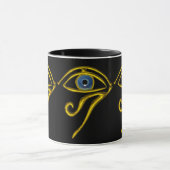 BLAUE TALISMAN / GOLD HORUS EYE Black Tasse (Zentrum)
