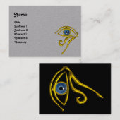 BLAUE TALISMAN, Gold Horus Eye, Schwarz-Grau-Papie Visitenkarte (Vorne/Hinten)