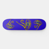 BLAUE TALISMAN / GOLD HORUS EYE SKATEBOARD (Horizontal)