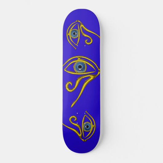 BLAUE TALISMAN / GOLD HORUS EYE SKATEBOARD (Vorderseite)