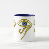 BLAUE TALISMAN / GOLD HORUS EYE White Tasse (Zentrum)
