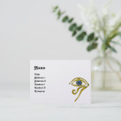 BLAUE TALISMAN HORUS EYE Göttlichkeit, Perlpapier Visitenkarte (Stehend Vorderseite)