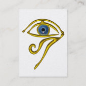 BLAUE TALISMAN HORUS EYE Göttlichkeit, Perlpapier Visitenkarte (Rückseite)