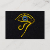 BLAUE TALISMAN HORUS EYE Göttlichkeit Schwarzes Pa Visitenkarte (Rückseite)