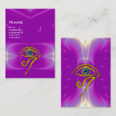 BLAUE TALISMAN, lila violett, weiß Visitenkarte (Vorne/Hinten)