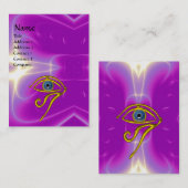 BLAUE TALISMAN, lila violett, weiß Visitenkarte (Vorne/Hinten)