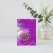 BLAUE TALISMAN, lila violett, weiß Visitenkarte (Stehend Vorderseite)