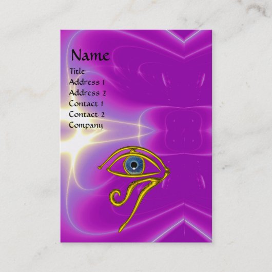BLAUE TALISMAN, lila violett, weiß Visitenkarte (Vorderseite)