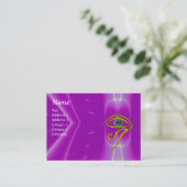BLAUE TALISMAN, lila violett, weiß Visitenkarte (Stehend Vorderseite)