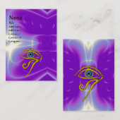 BLAUE TALISMAN, lila violett, weiß Visitenkarte (Vorne/Hinten)