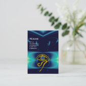 BLAUE TALISMAN, lila violett, weiß Visitenkarte (Stehend Vorderseite)