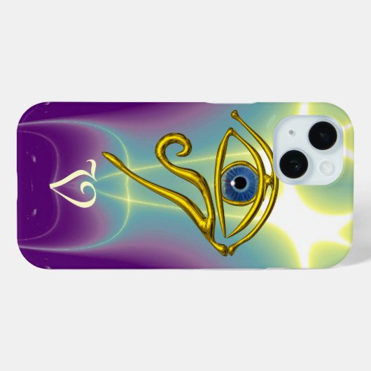 BLAUE TALISMAN MONOGRAMM Aquamarin, Lila Case-Mate iPhone Hülle (Rückseite (Horizontal))