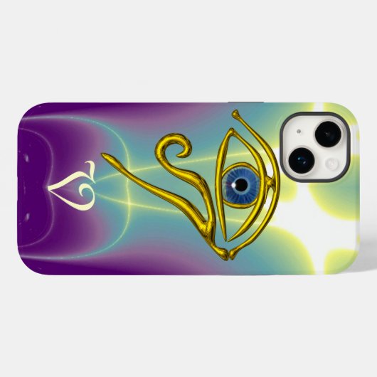 BLAUE TALISMAN MONOGRAMM Aquamarin, Lila Case-Mate iPhone Hülle (Rückseite (Horizontal))