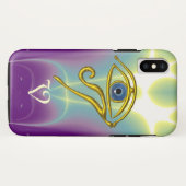 BLAUE TALISMAN MONOGRAMM Aquamarin, Lila Case-Mate iPhone Hülle (Rückseite (Horizontal))