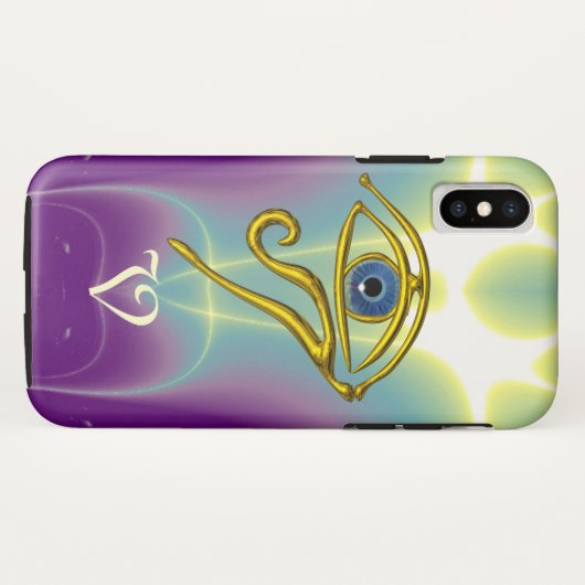 BLAUE TALISMAN MONOGRAMM Aquamarin, Lila Case-Mate iPhone Hülle (Rückseite (Horizontal))