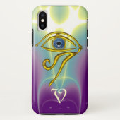 BLAUE TALISMAN MONOGRAMM Aquamarin, Lila Case-Mate iPhone Hülle (Rückseite)