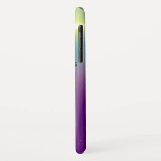 BLAUE TALISMAN MONOGRAMM Aquamarin, Lila Case-Mate iPhone Hülle (Hinten/Links)