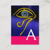 BLAUE TALISMAN MONOGRAMM schwarz-gelb rosa Visitenkarte (Rückseite)