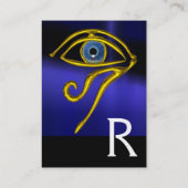 BLAUE TALISMAN MONOGRAMM schwarz gelb Visitenkarte (Rückseite)