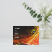 BLAUE TALISMAN ORANGE YELLOW RED WHITE LIGHT WAVES VISITENKARTE (Stehend Vorderseite)