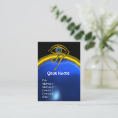 BLAUE TALISMAN SAPPHIRE MONOGRAM schwarz gelb Visitenkarte (Stehend Vorderseite)